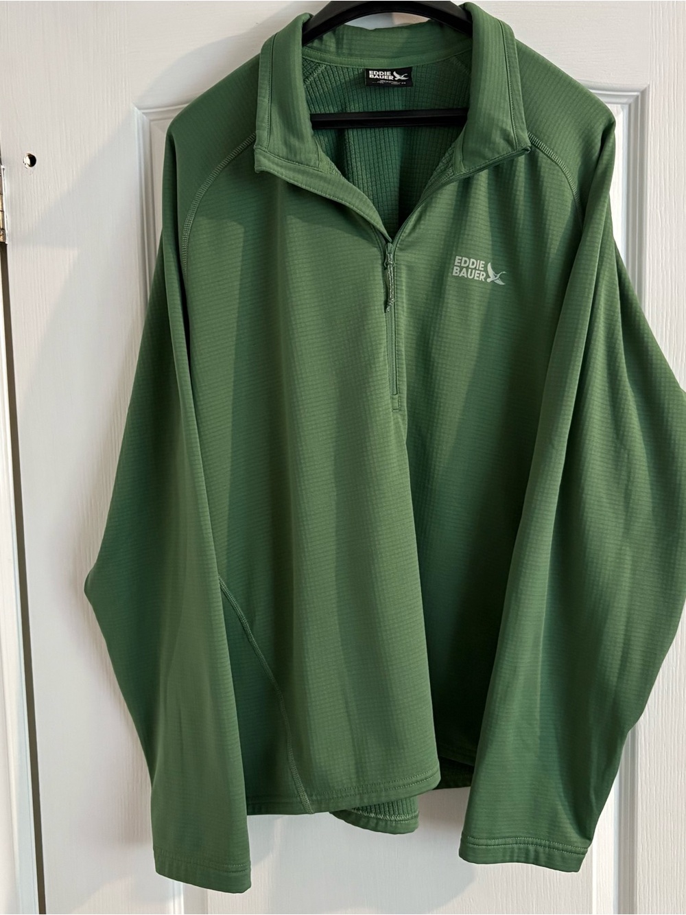Eddie Bauer Men's Green Quarter-Zip Performance Pullover Size XL